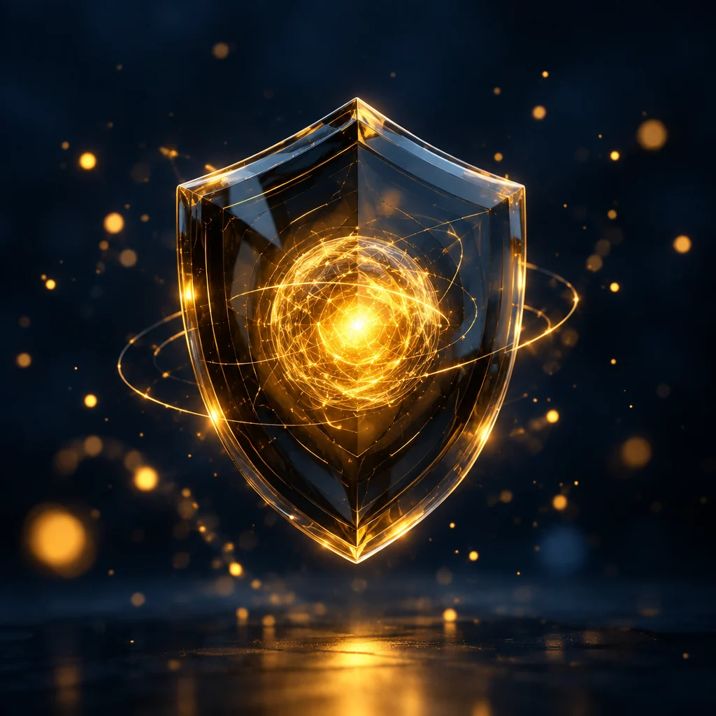 Scudo digitale che protegge i dati aziendali